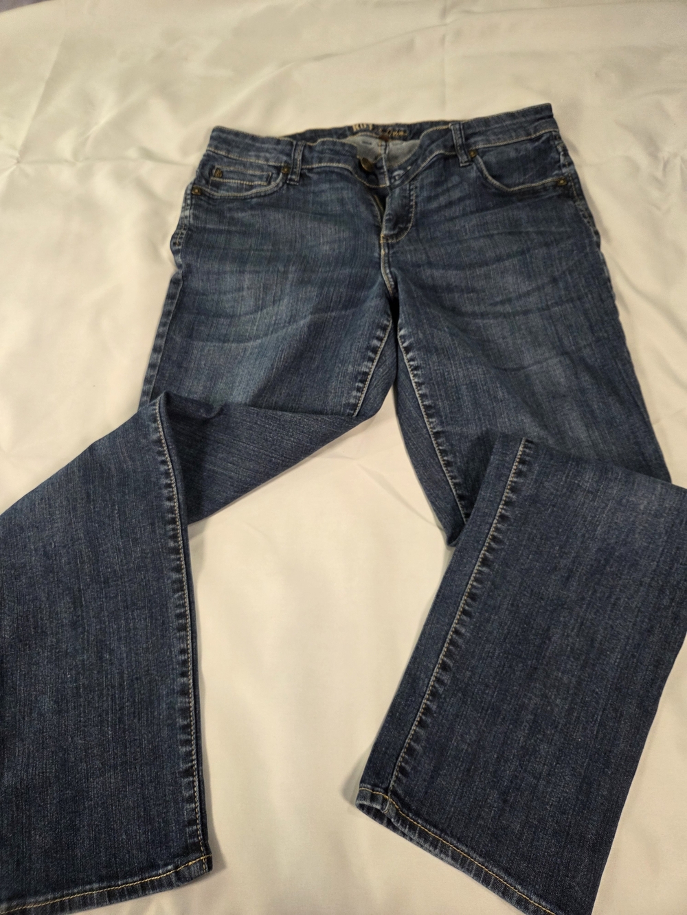 Kut from the Kloth Medium Blue Straight-Leg Jeans
